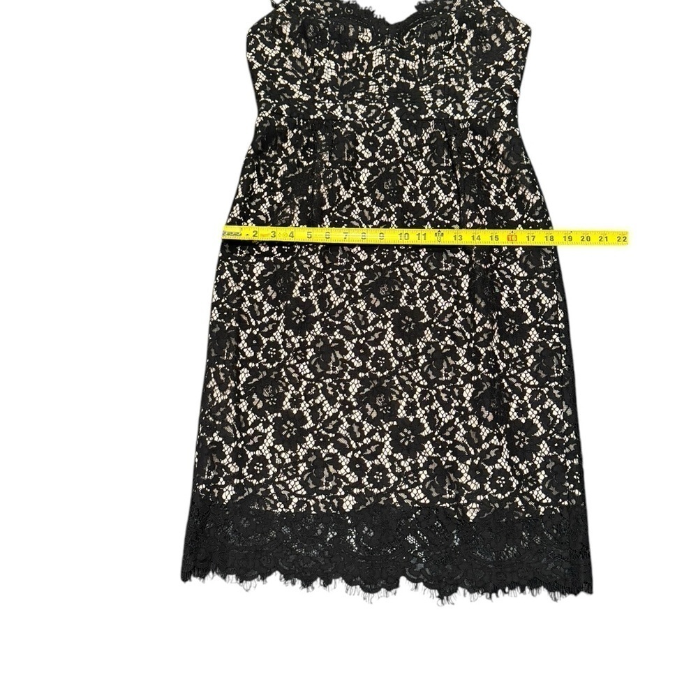 J. Crew Dress Black Lace Overlay Nude Lining MIDI - Picture 12 of 16